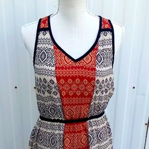 Colter Maxi Dress Size Small Sleeveless Subtle V Neck Cinched Waist